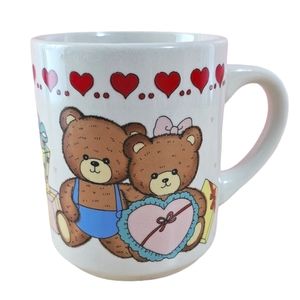Vintage 80s Studio Nova Bear Family, Hearts & Presents Gifts Beary Love Mug 🧸☕️